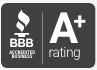 Better Business Bureau A plus rating logo