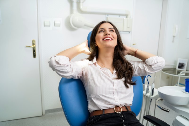 Patient relaxed during sedation dentistry